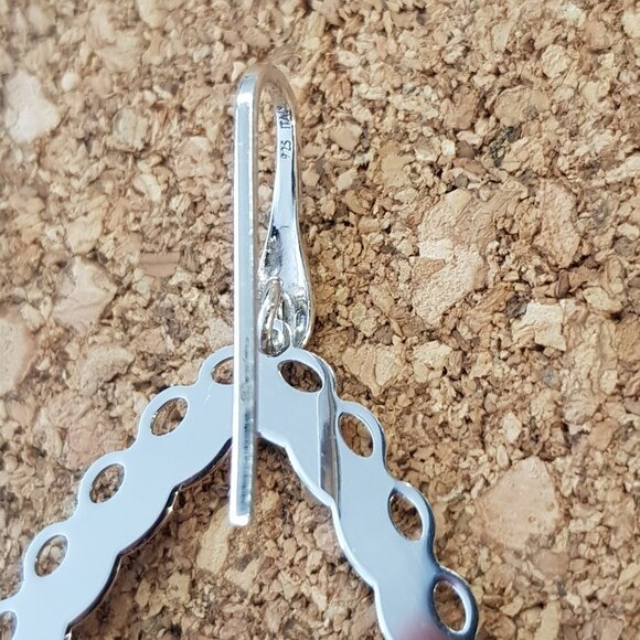 Italian sterling silver earrings - Picture 2 of 5